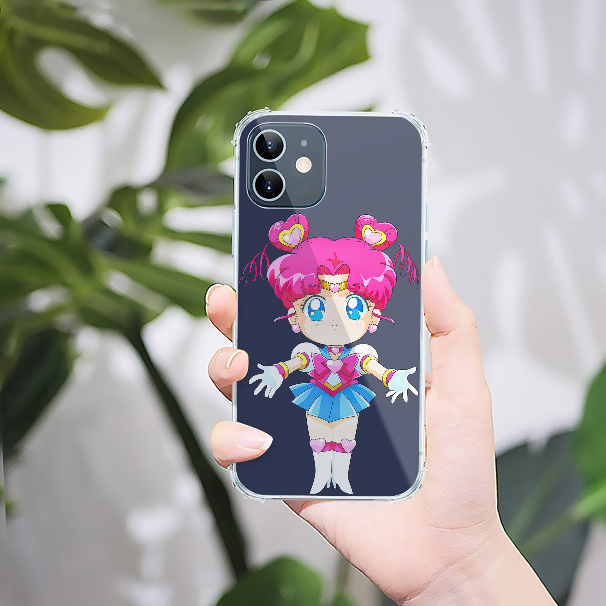 （画像用） 美少女戦士セーラームーン ちびうさ Sailor Moon Chibiusa Tsukino Usagi Small Lady Serenity 【iPhone 12シリーズ対応】透明スマホケース（クリアソフトケース）